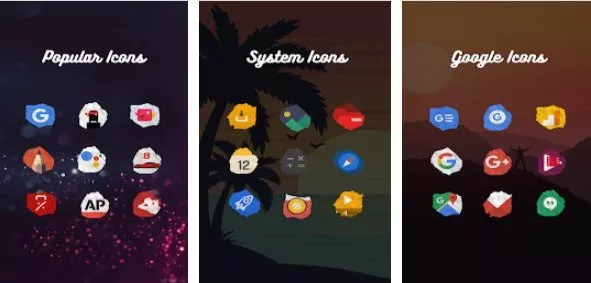Gameplay screenshot from paper icon pack for Android