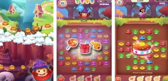 Gameplay screenshot from pastry connect for Android