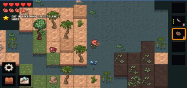 Gameplay screenshot from pixelterra survive and craft for Android