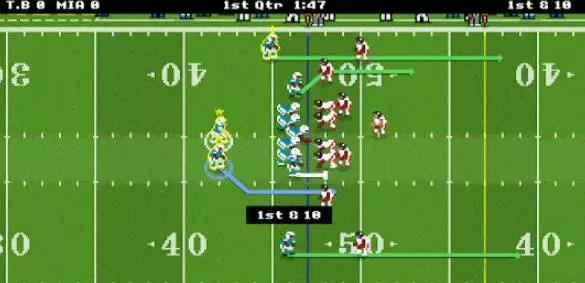 Gameplay screenshot from retro bowl for Android