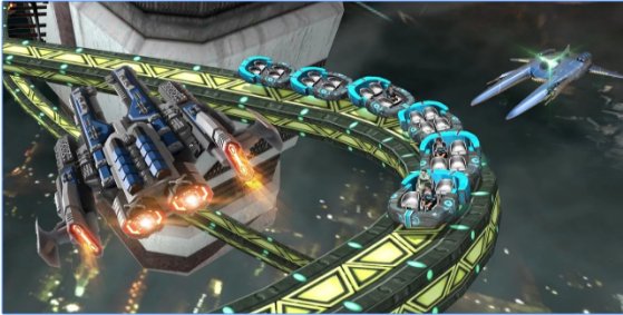 Gameplay screenshot from roller coaster simulator space for Android