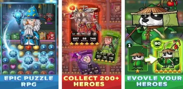 Gameplay screenshot from puzzleland match 3 rpg for Android