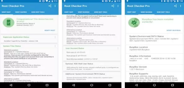 Gameplay screenshot from root checker pro for Android