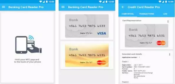 Gameplay screenshot from pro credit card reader nfc for Android