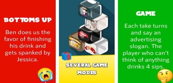 Gameplay screenshot from picolo drinking game for Android