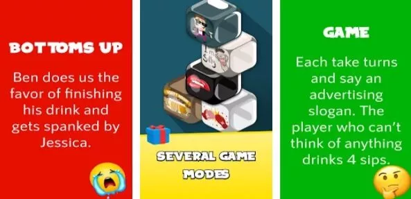 Gameplay screenshot from picolo drinking game for Android