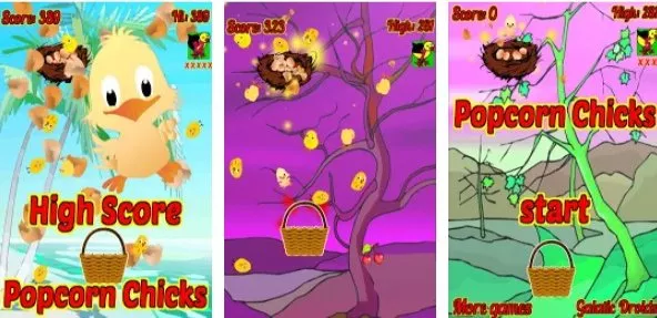 Gameplay screenshot from popcorn chicks pro for Android