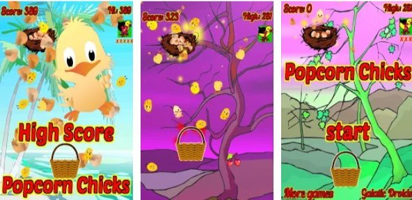 Gameplay screenshot from popcorn chicks pro for Android