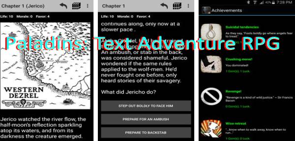 paladins text adventure rpg