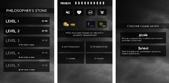 Gameplay screenshot from quiz for hp for Android
