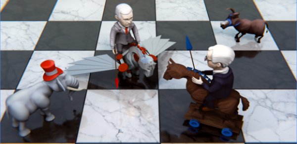 Gameplay screenshot from political chess pro for Android