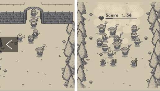 Gameplay screenshot from retro knights 2048 for Android