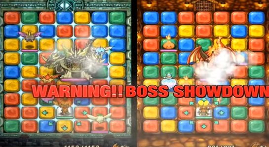 Gameplay screenshot from puzzle dragon dungeons for Android