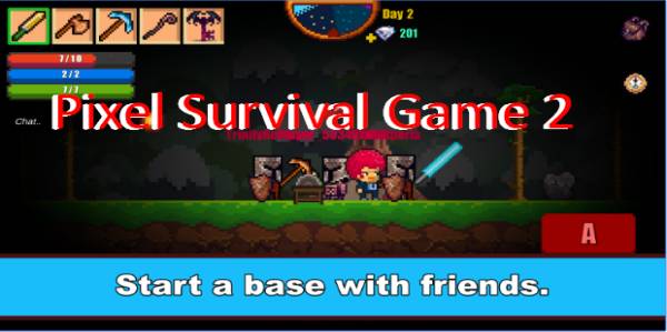 Gameplay screenshot from pixel survival game for Android