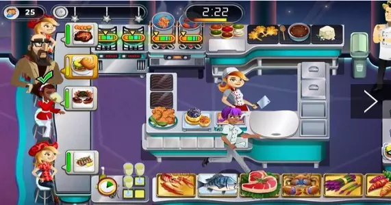 Gameplay screenshot from reastaurant dash gordon ramsay for Android