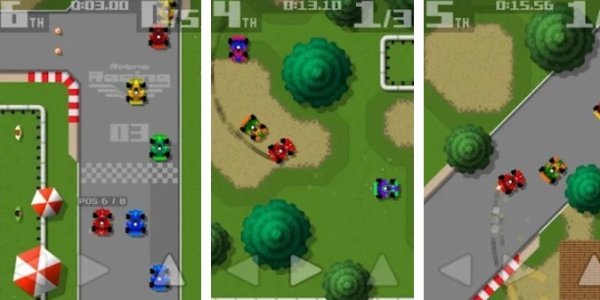 Gameplay screenshot from retro racing for Android