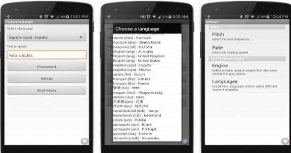 Gameplay screenshot from pronounce it right for Android