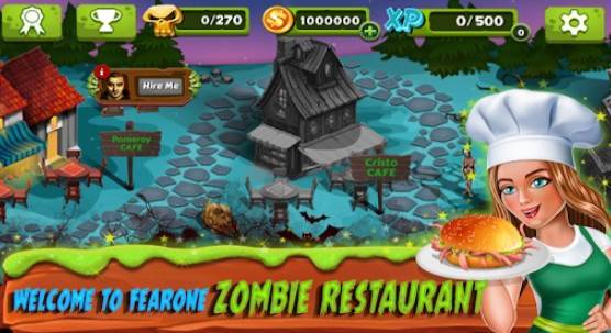 Gameplay screenshot from restaurant mania zombie kitchen for Android