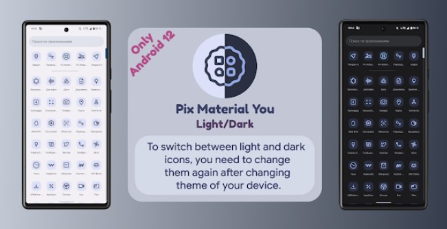 pix material you light dark MOD APK Android