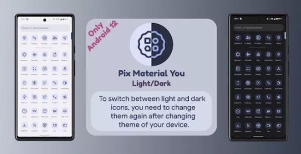 Gameplay screenshot from pix material you light dark for Android