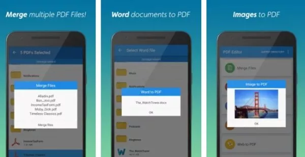 Gameplay screenshot from pdf converter pro and pdf editor pdf merge for Android