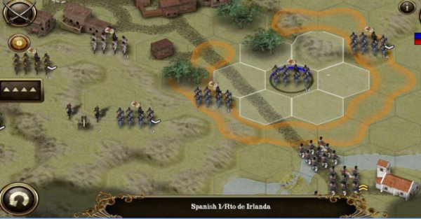 Gameplay screenshot from peninsular war battles for Android