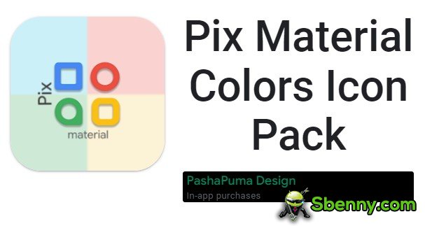 paquete de iconos de colores de material pix