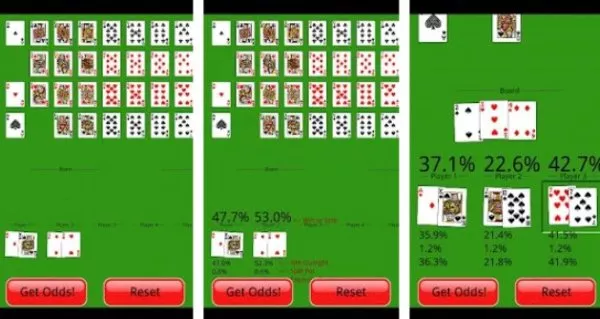 Gameplay screenshot from poker odds pro for Android