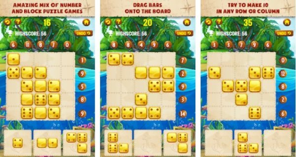 Gameplay screenshot from pirate puzzles nnumber logic game for Android