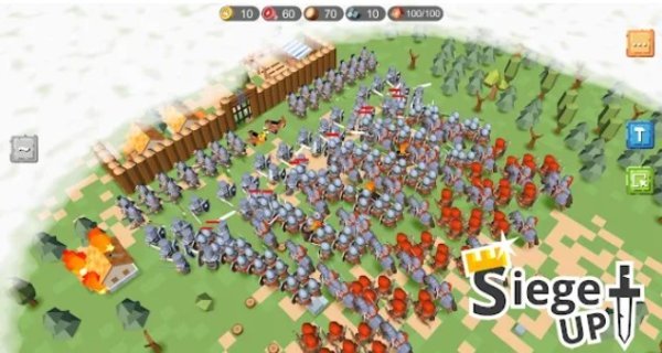 Gameplay screenshot from rts siege up medieval warfare strategy offline for Android