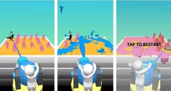 Gameplay screenshot from ragdoll shoot for Android