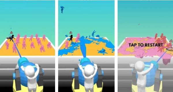 Gameplay screenshot from ragdoll shoot for Android