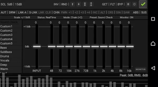 Gameplay screenshot from re equalizer 10band for Android
