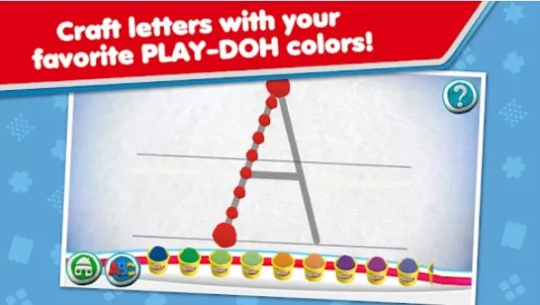 Gameplay screenshot from play doh create abcs for Android