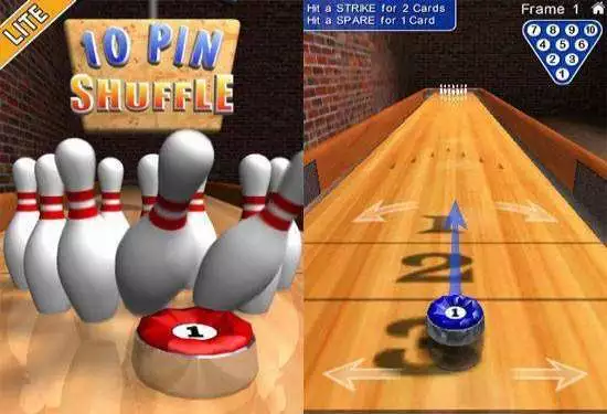 Gameplay screenshot of 10 Pin Shuffle Bowling MOD APK on Android