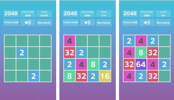Gameplay screenshot from 2048 puzzle game for Android