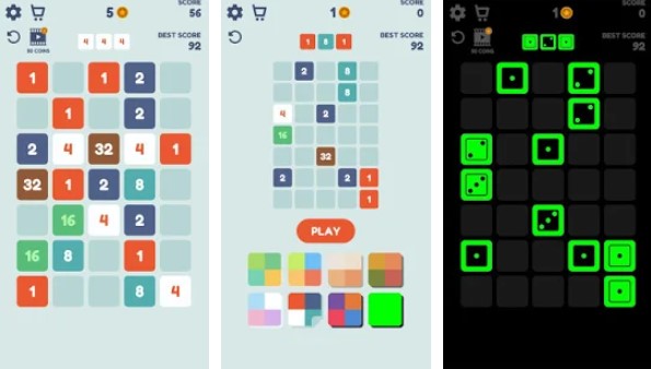 Gameplay screenshot from 2048 puzzle game mod for Android