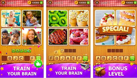 4 photos deviner 1 mot jeux de mots puzzle MOD APK Android