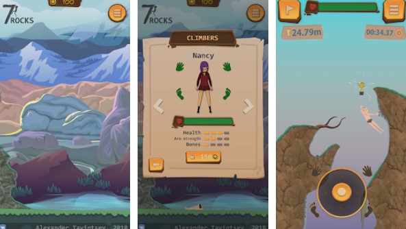 Gameplay screenshot from 7rocks mountain climbing simulator for Android