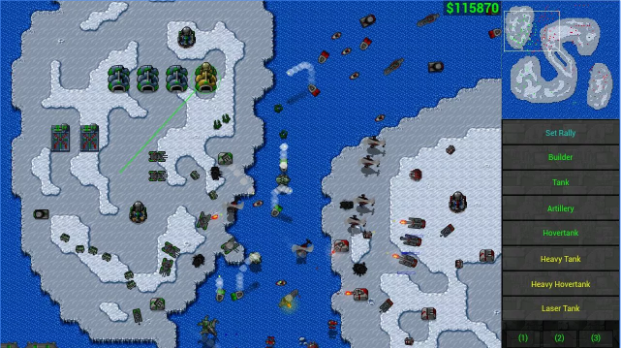 Gameplay screenshot from Rusted Warfare RTS Strategy for Android
