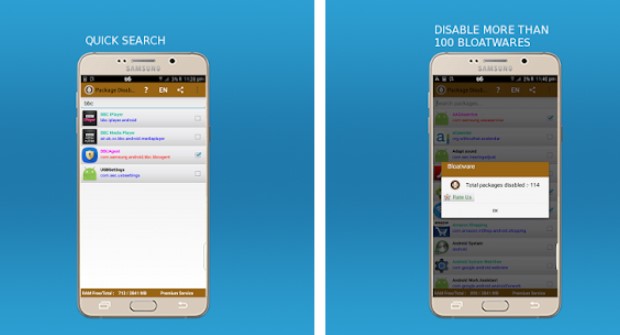 Gameplay screenshot from package disabler pro owner for Android