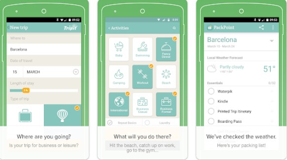 Gameplay screenshot from packpoint premium packing list for Android