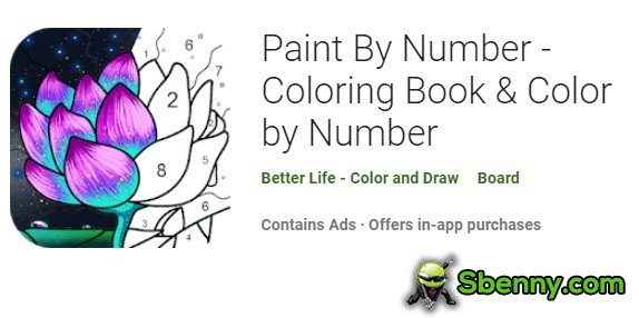 paint by number coloring book and color by number