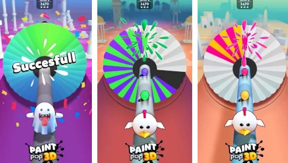 Gameplay screenshot from paint pop 3d for Android