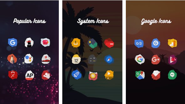Gameplay screenshot from paper icon pack for Android