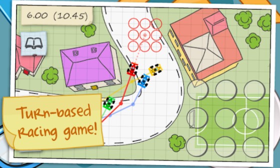 Gameplay screenshot from paper racing for Android