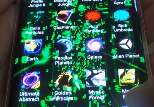 Gameplay screenshot from particle plexus live wallpaper for Android