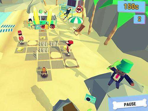 Gameplay screenshot from party pugs beach puzzle go for Android
