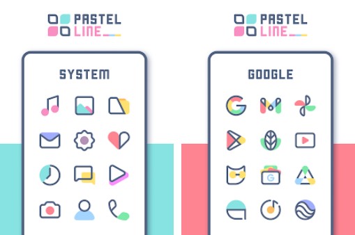 Gameplay screenshot from pastelline iconpack for Android