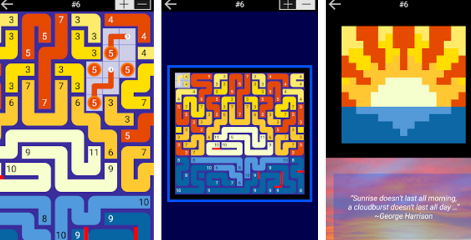 Gameplay screenshot from pathpix joy for Android